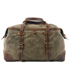 Lomani Waxed Canvas Duffle Bag