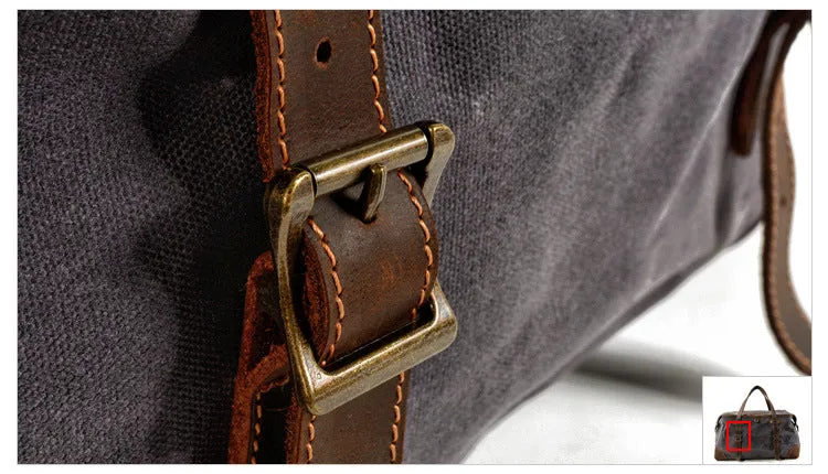 Lomani Waxed Canvas Duffle Bag