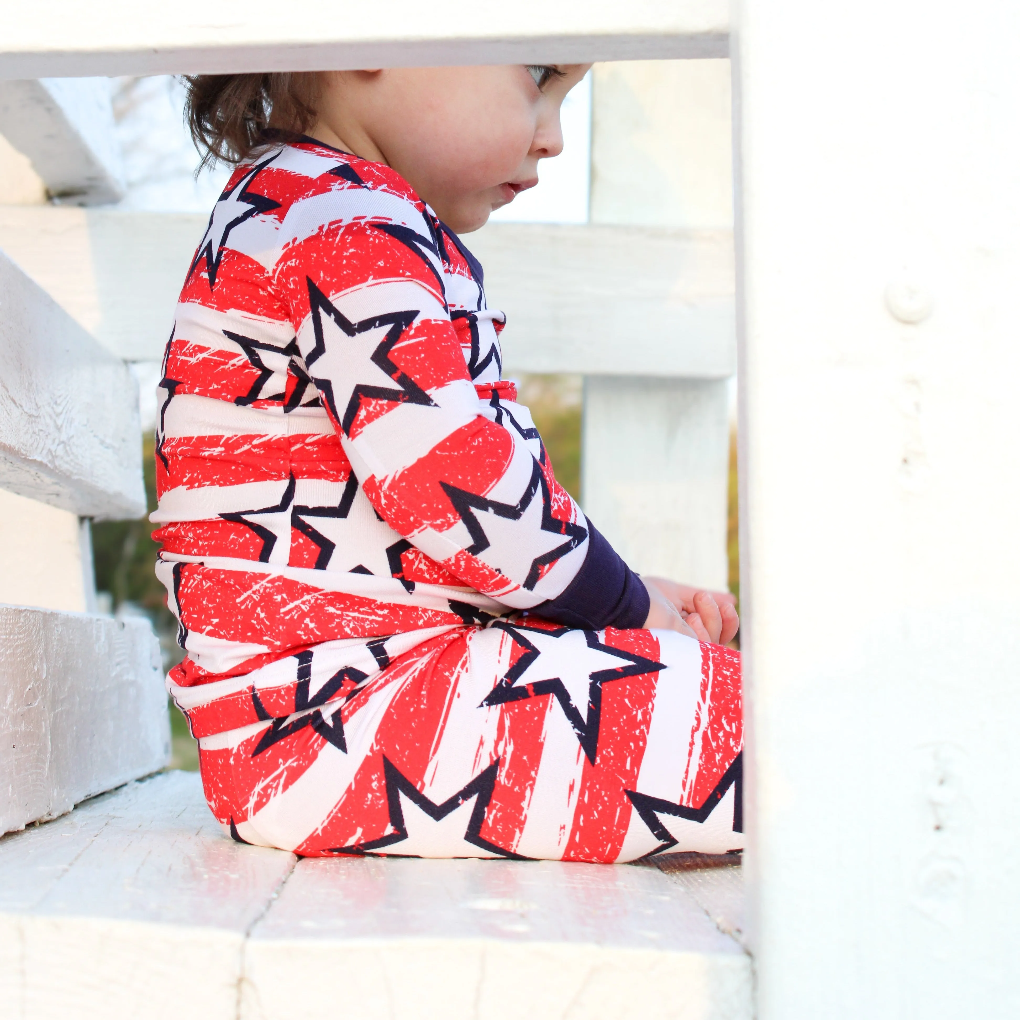 LONG SLEEVE 2 PIECE SETS- Stars   Stripes