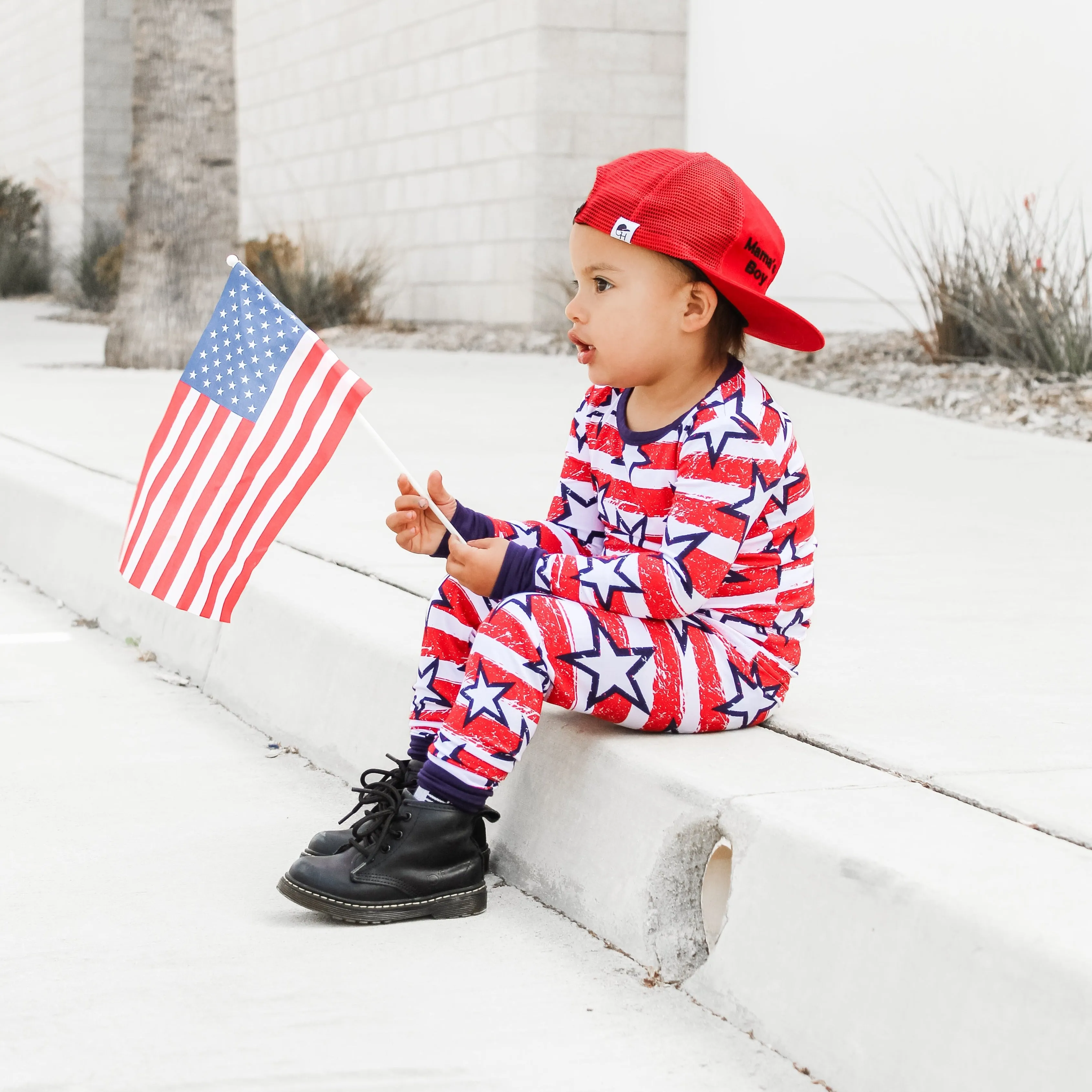 LONG SLEEVE 2 PIECE SETS- Stars   Stripes