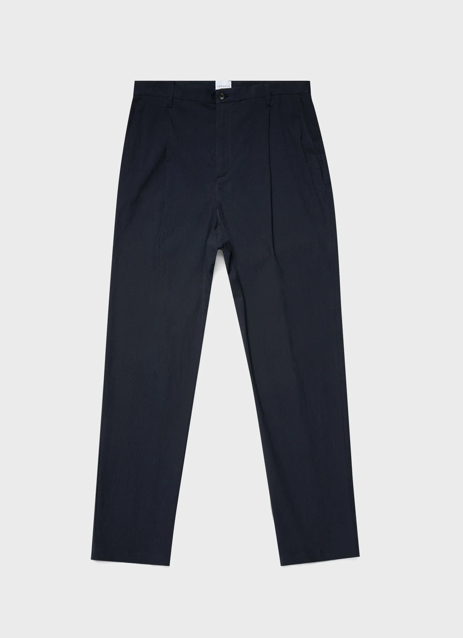 Men's Seersucker Two-Piece Suit in Navy