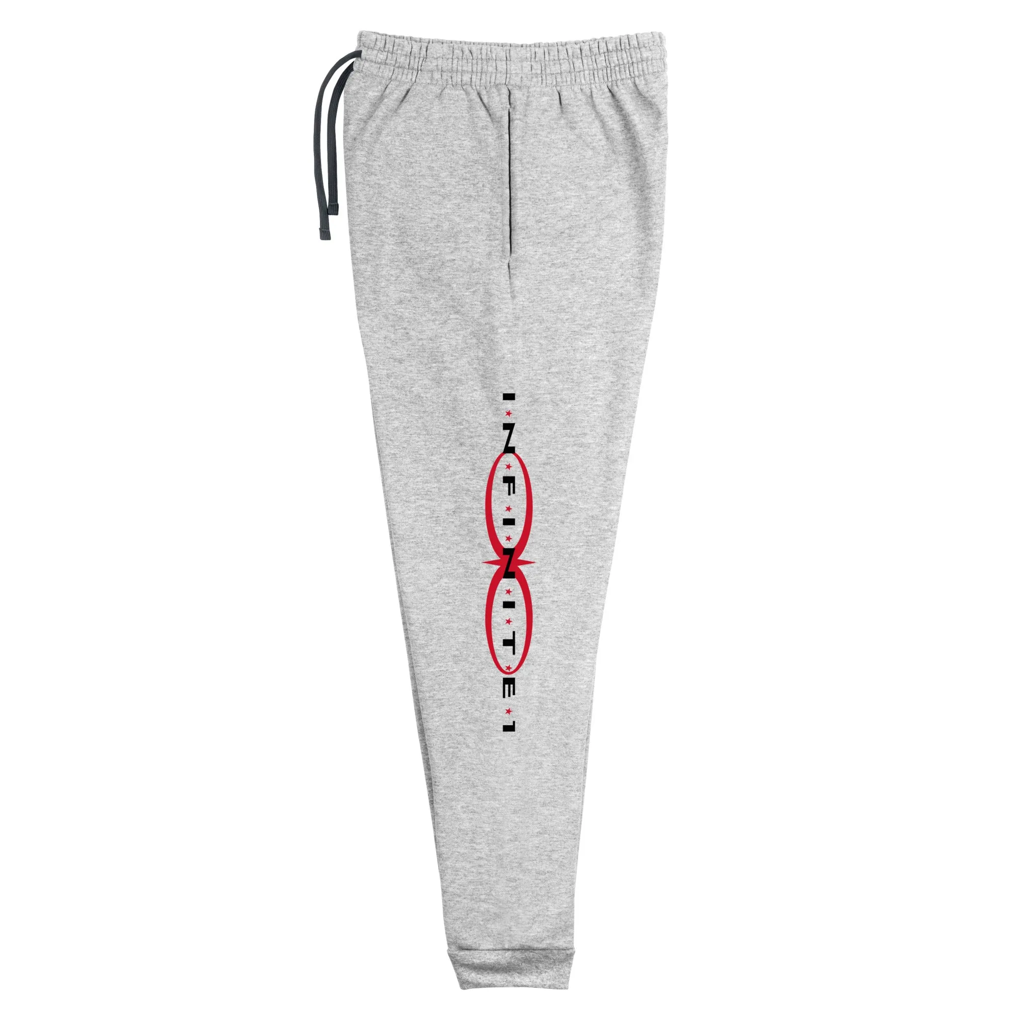 Men's Text And Logo Print Carbon Grey Joggers