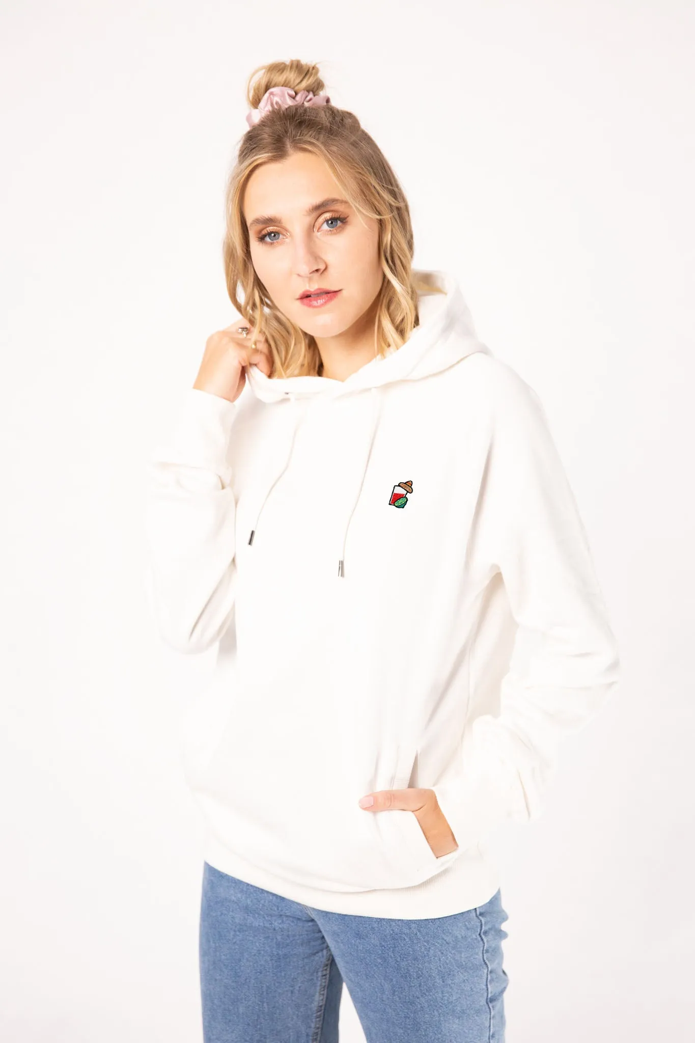 Mexikaner| Bestickter Bio-Baumwoll Frauen Hoodie