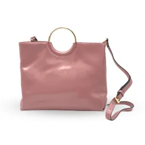 MILLFIELD - Pink Structured Leather Ring Handle Bag