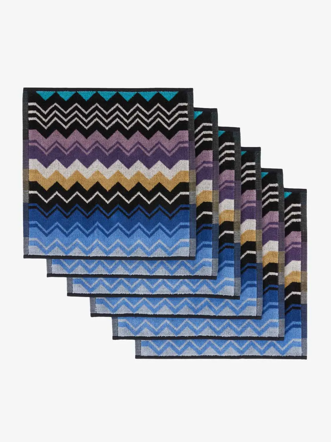 Missoni Multicolored Face Towels Six Pieces Gift Box