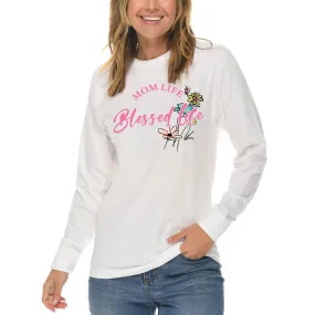 Mom Life Blessed Life Long Sleeve T Shirt