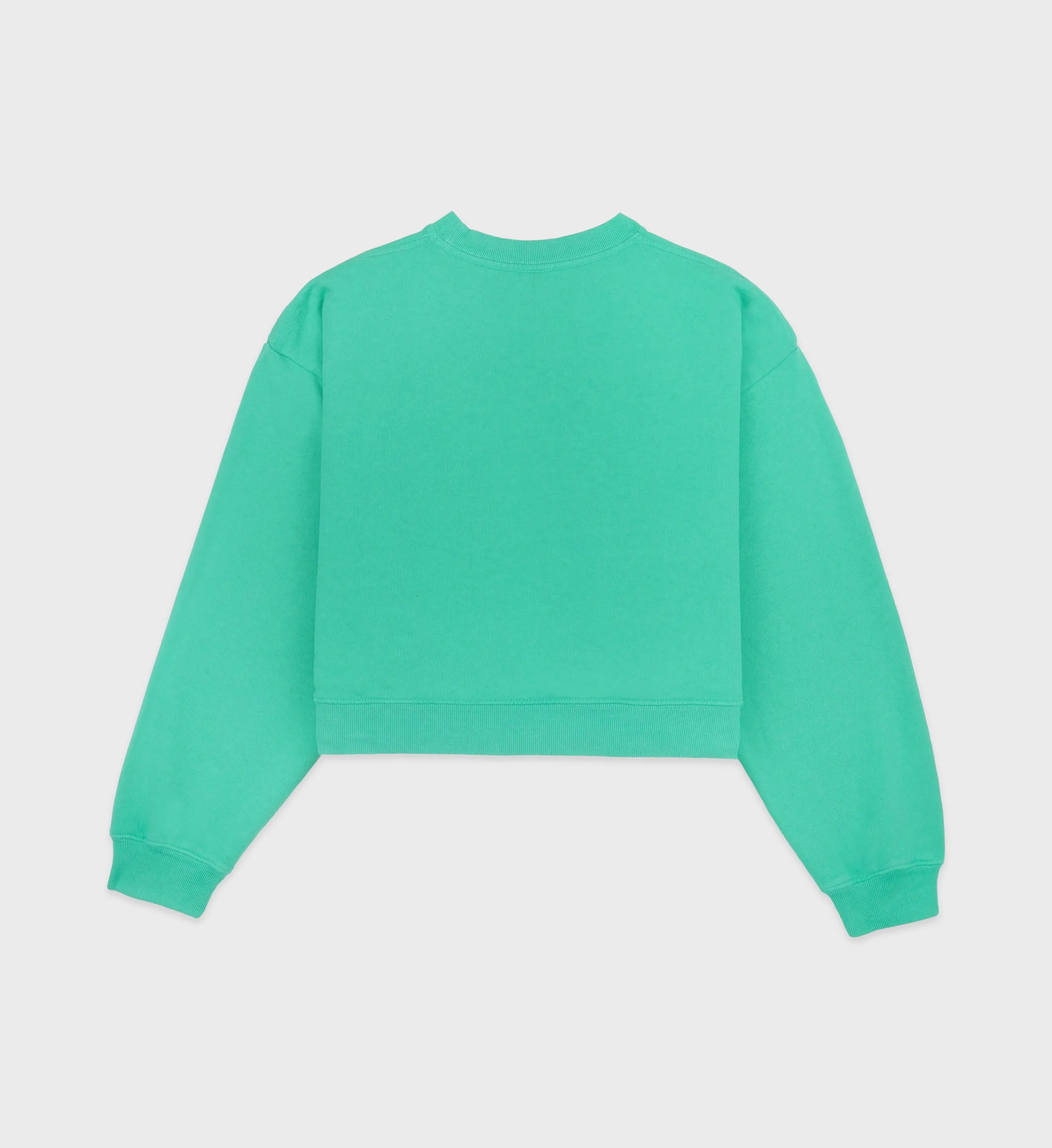 NY Tennis Club Cropped Crewneck - Caribbean/White