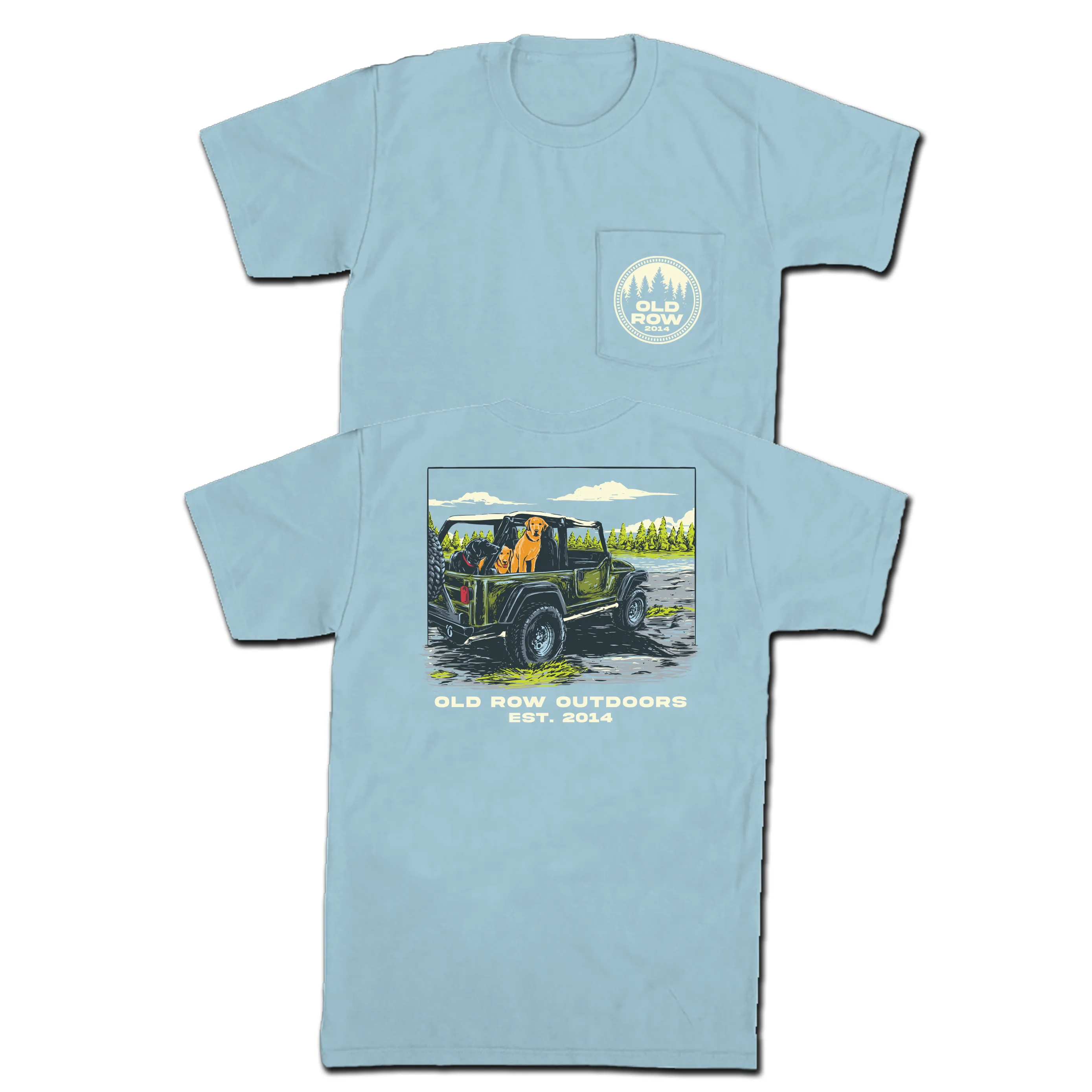 Old Row Off Road Dogs Pocket Tee