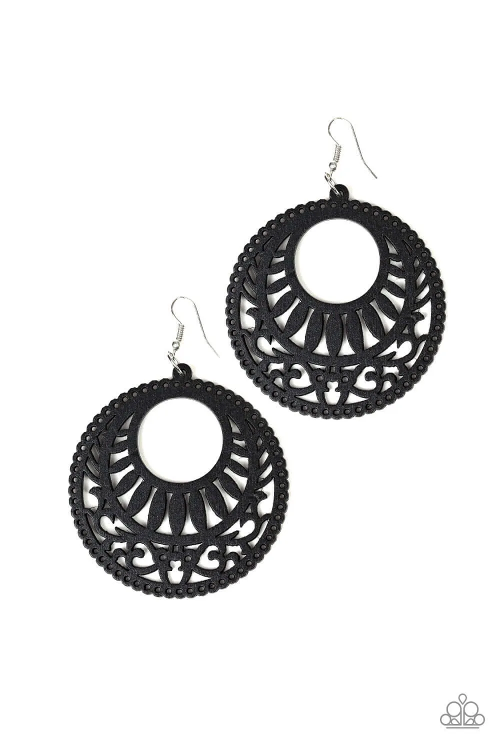 Paparazzi Accessories  - Coachella Cabana #L40 - Black Earring