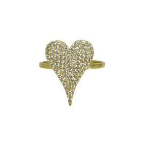 PAV FLAT HEART RING