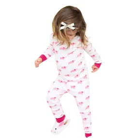 Pink Elephants Baby Girl Romper