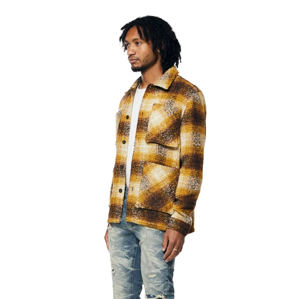 Plaid Flannel Overshirt - Butterscotch