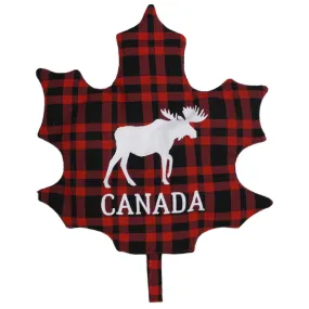 PLAID MOOSE LEAF SHAPED POT HOLDER