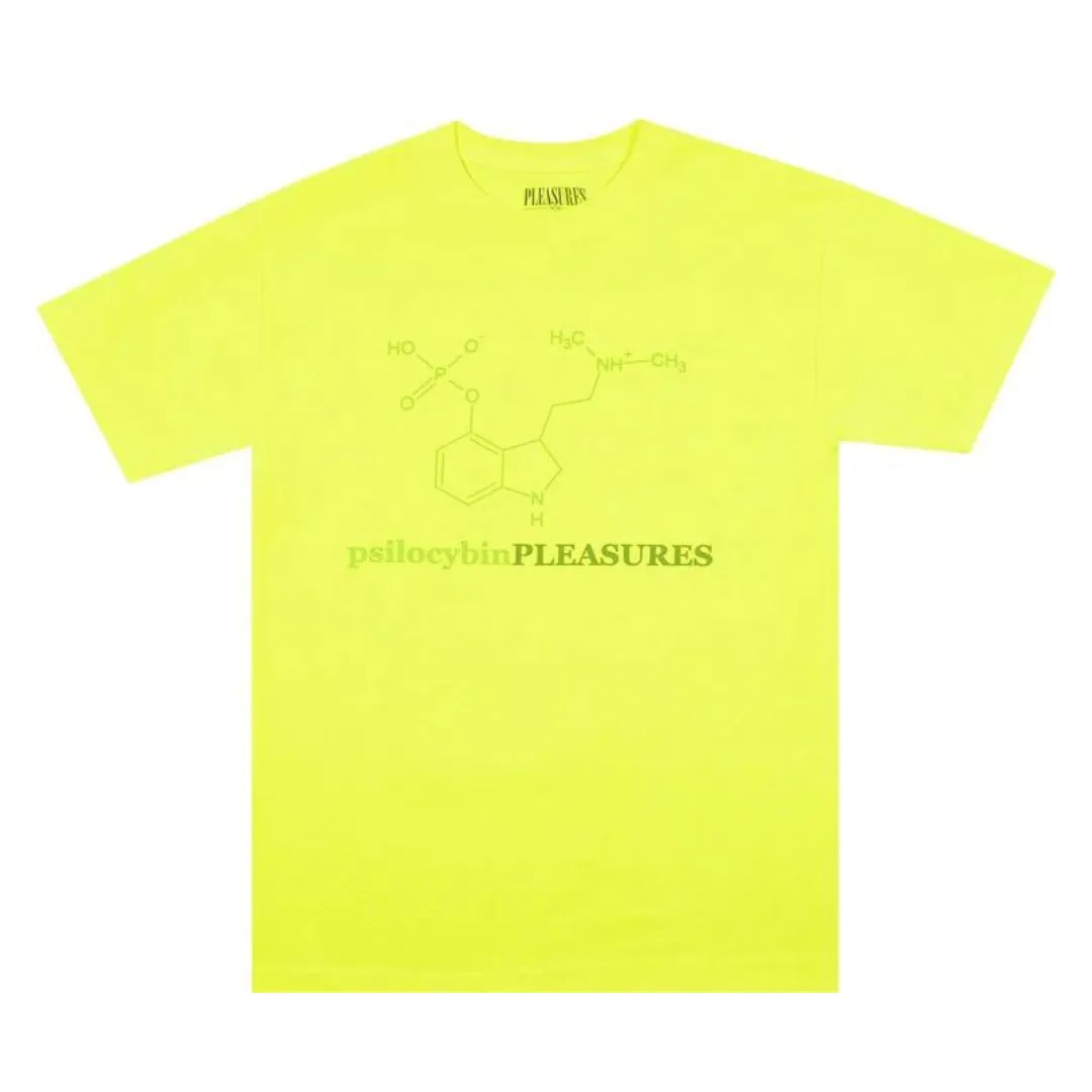 PLEASURES Psilocybin Shortsleeve Tee - Safety Green