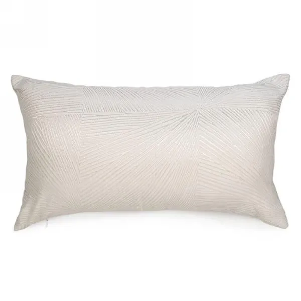 RECTAGULAR IVORY TEXTURED CUSHION (12X20)