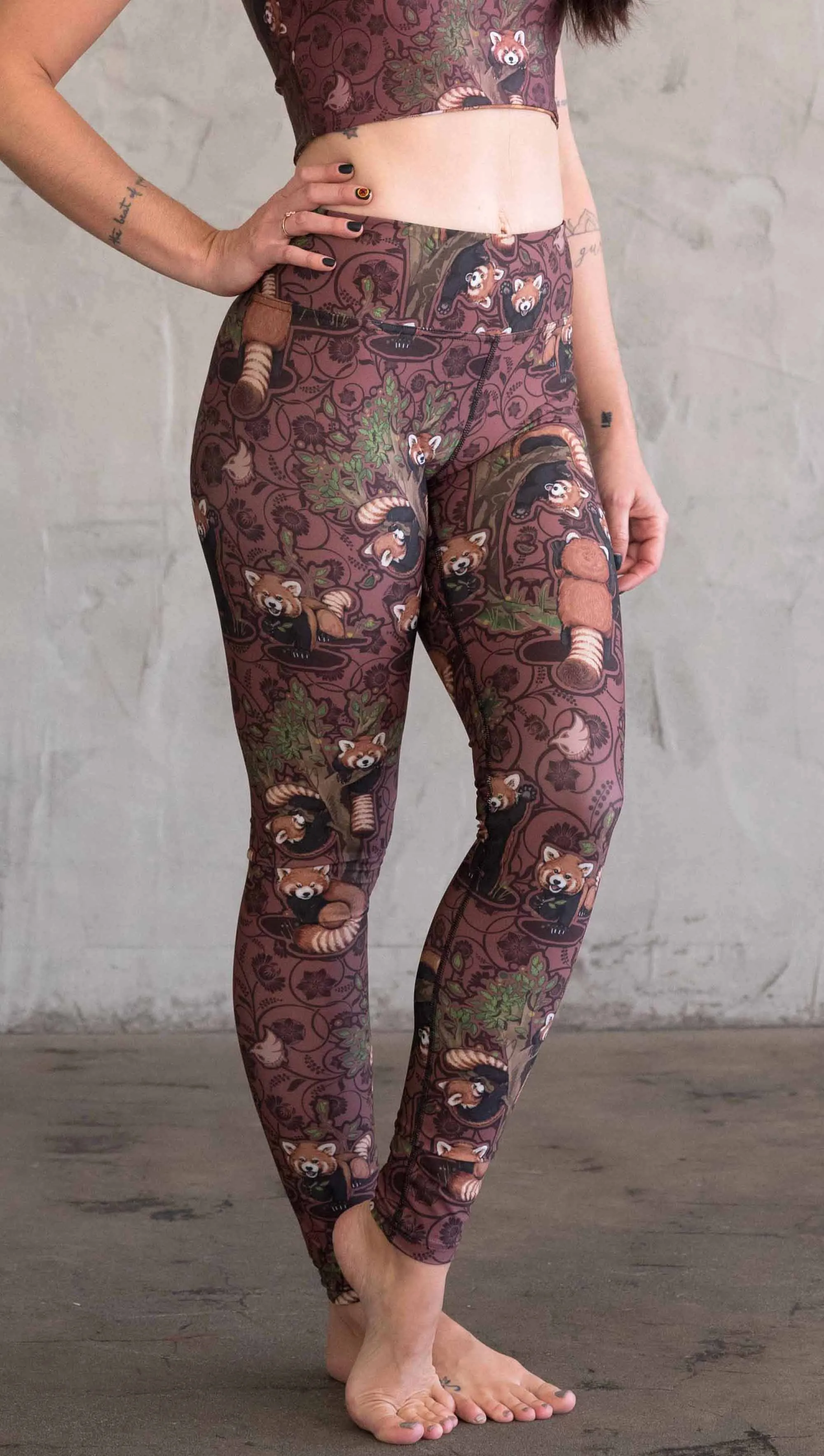 Red Panda - Full Length Triathlon Leggings - CUSTOM ORDER