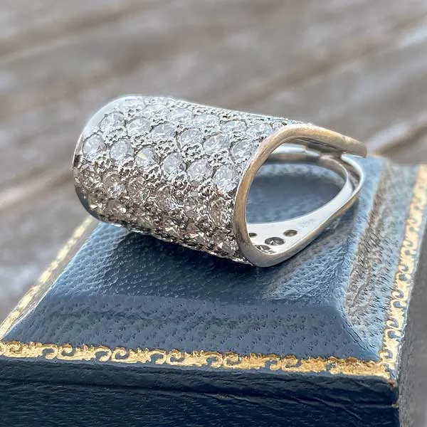 Retro Pave Diamond Ring