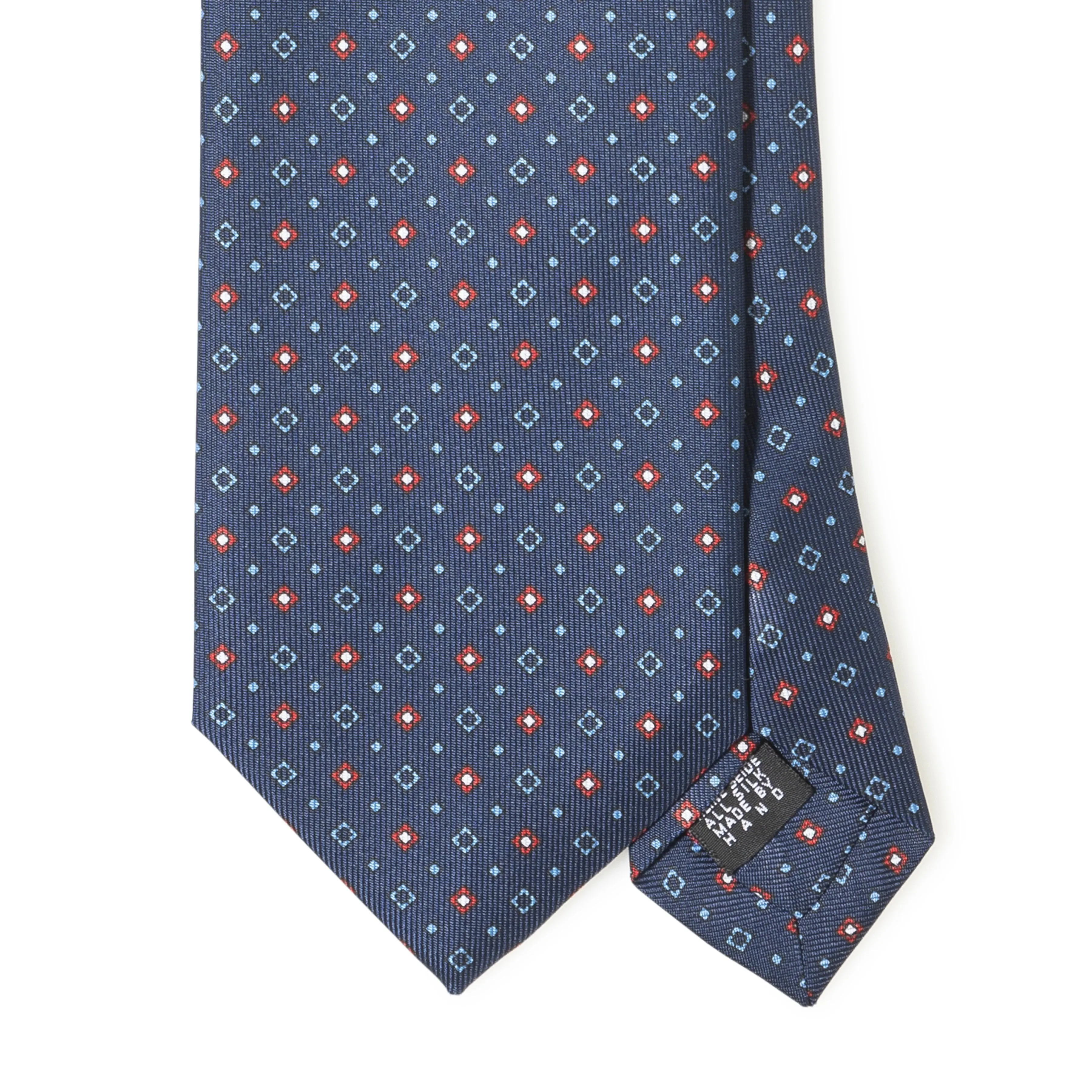 Silk Foulard Print Self-tip Tie