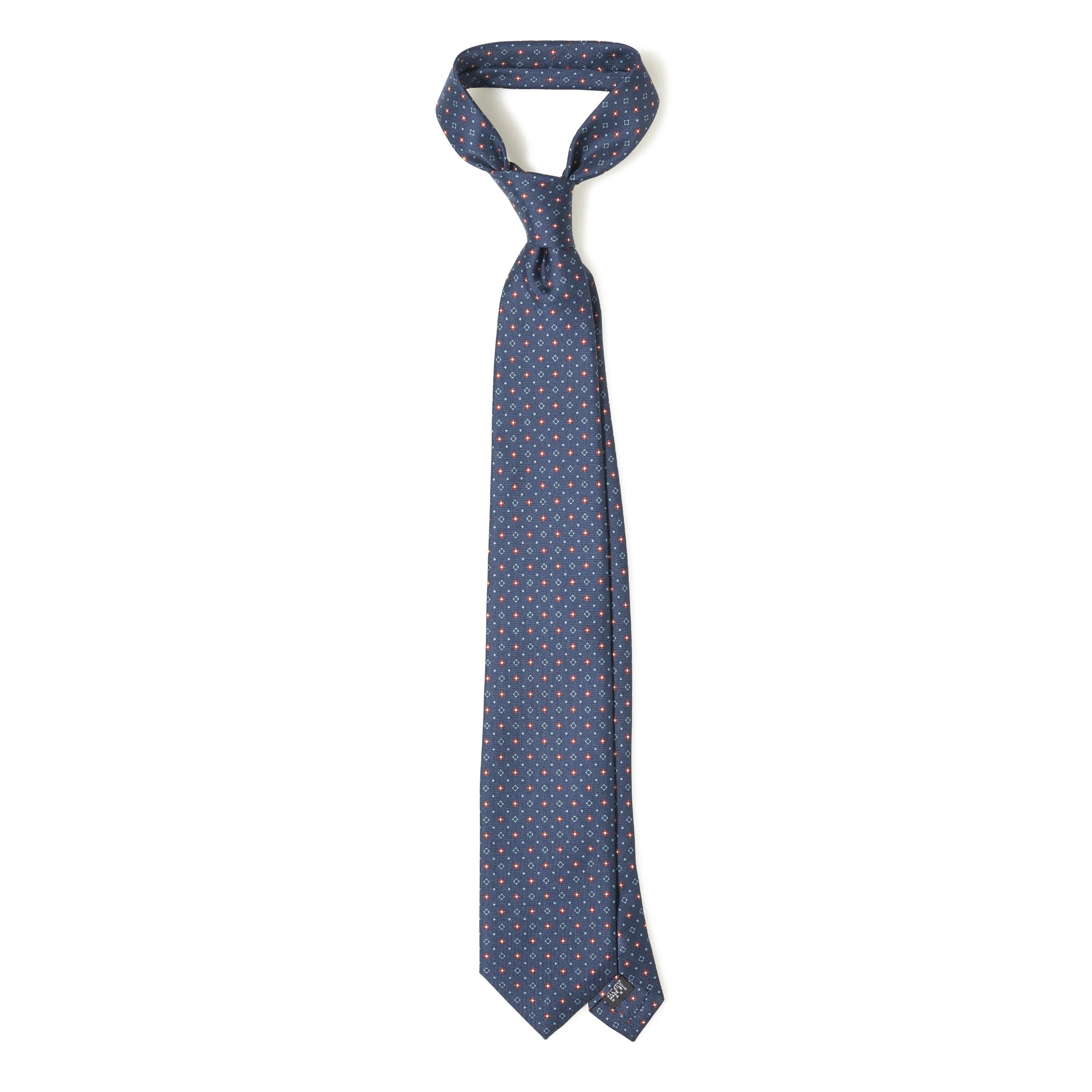 Silk Foulard Print Self-tip Tie