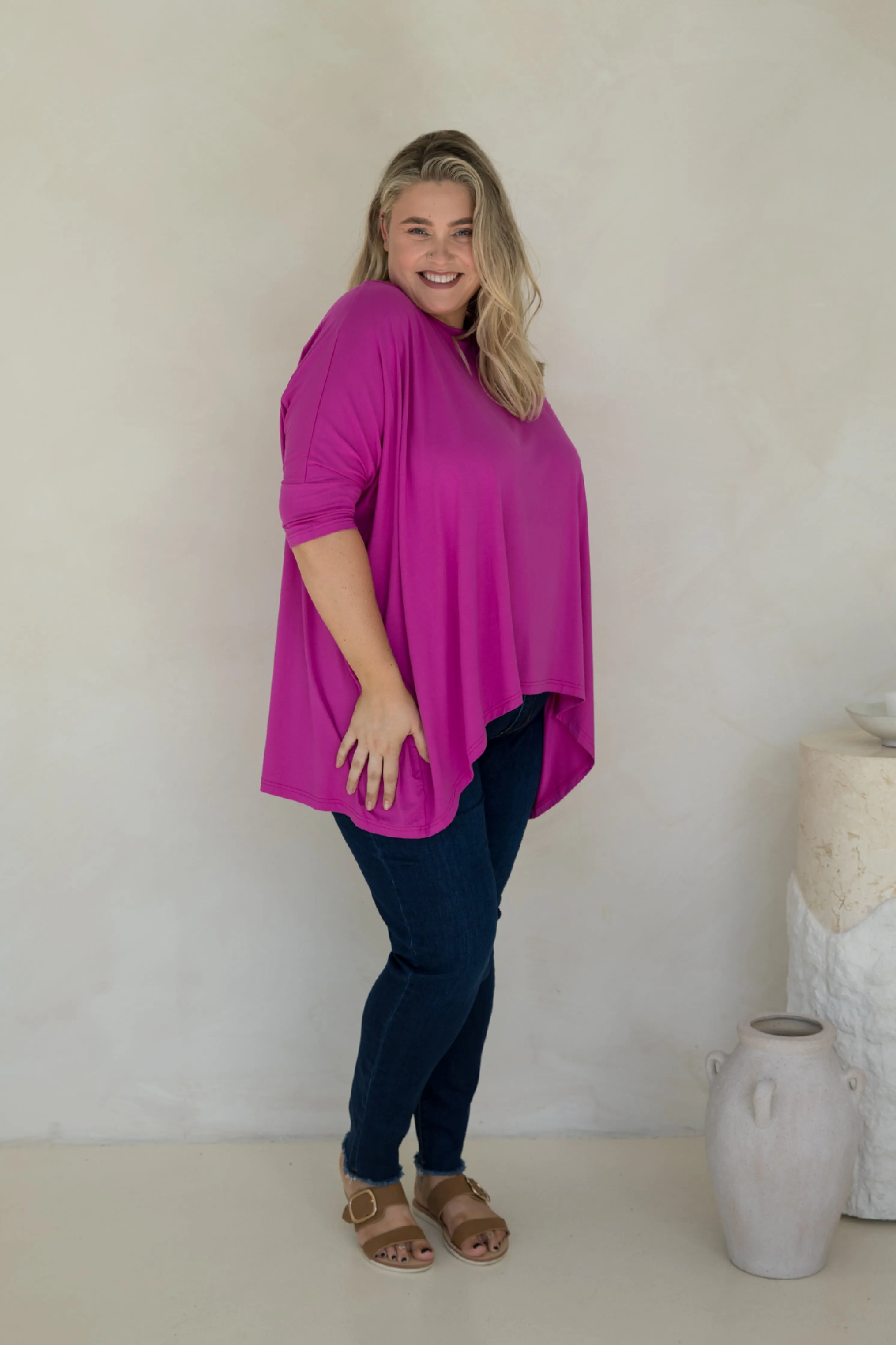 Simplicity Top in Plum Pink