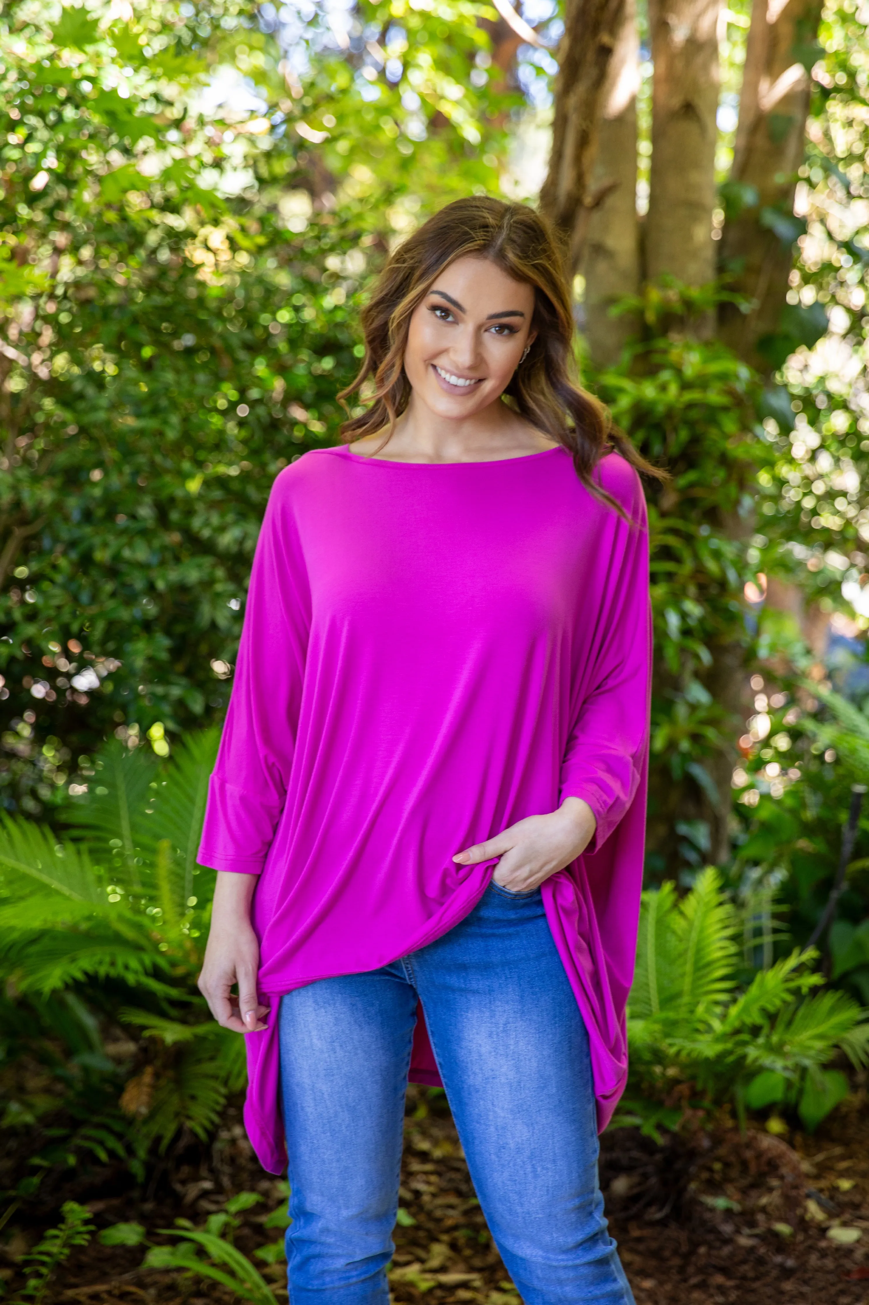 Simplicity Top in Plum Pink