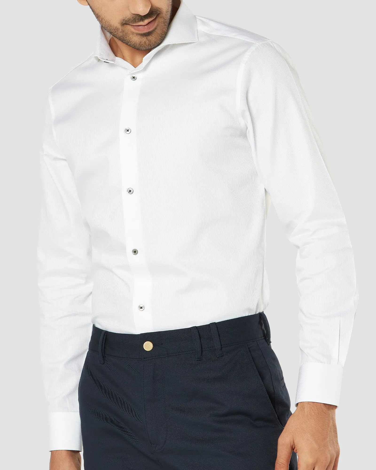 Soktas Striped Shirt - White