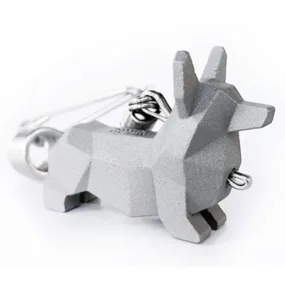 Stainless Steel Corgi Keychain