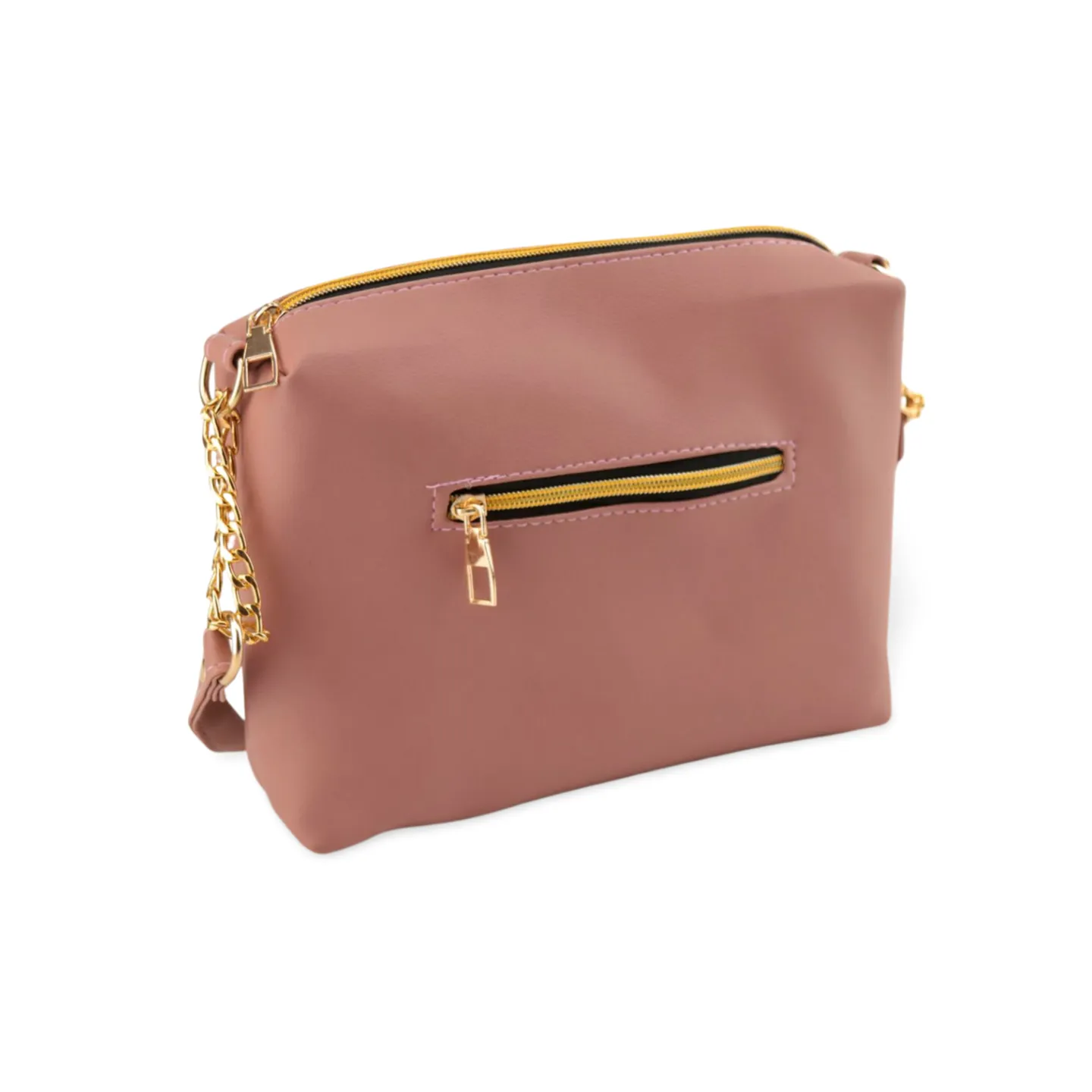 Stylish Crossbody Bag with Luxe Gold Chain and Tassel