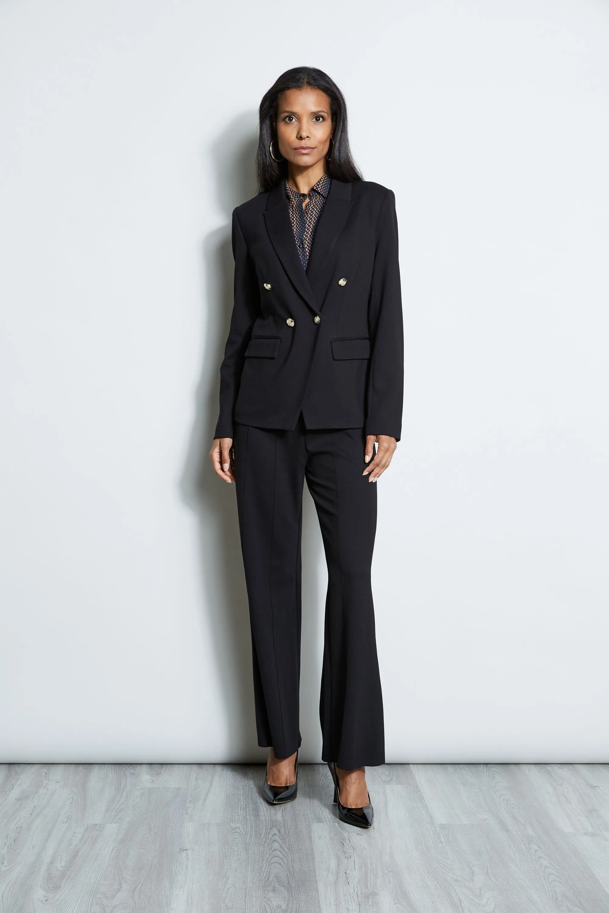 T-Tahari Double Breasted Knit Blazer