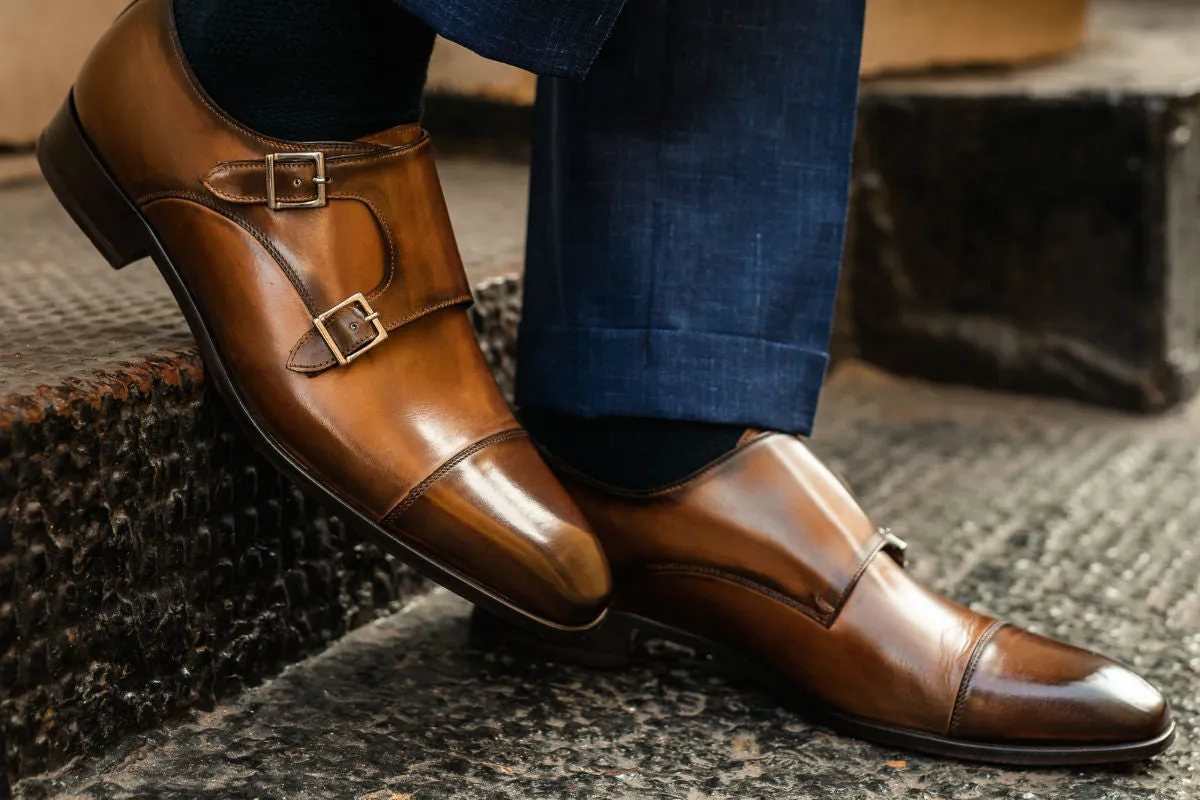 The Burton Double Monk Strap - Brown