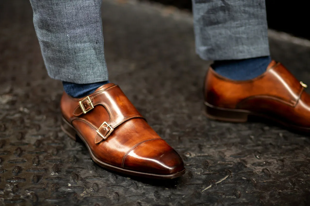 The Burton Double Monk Strap - Brown