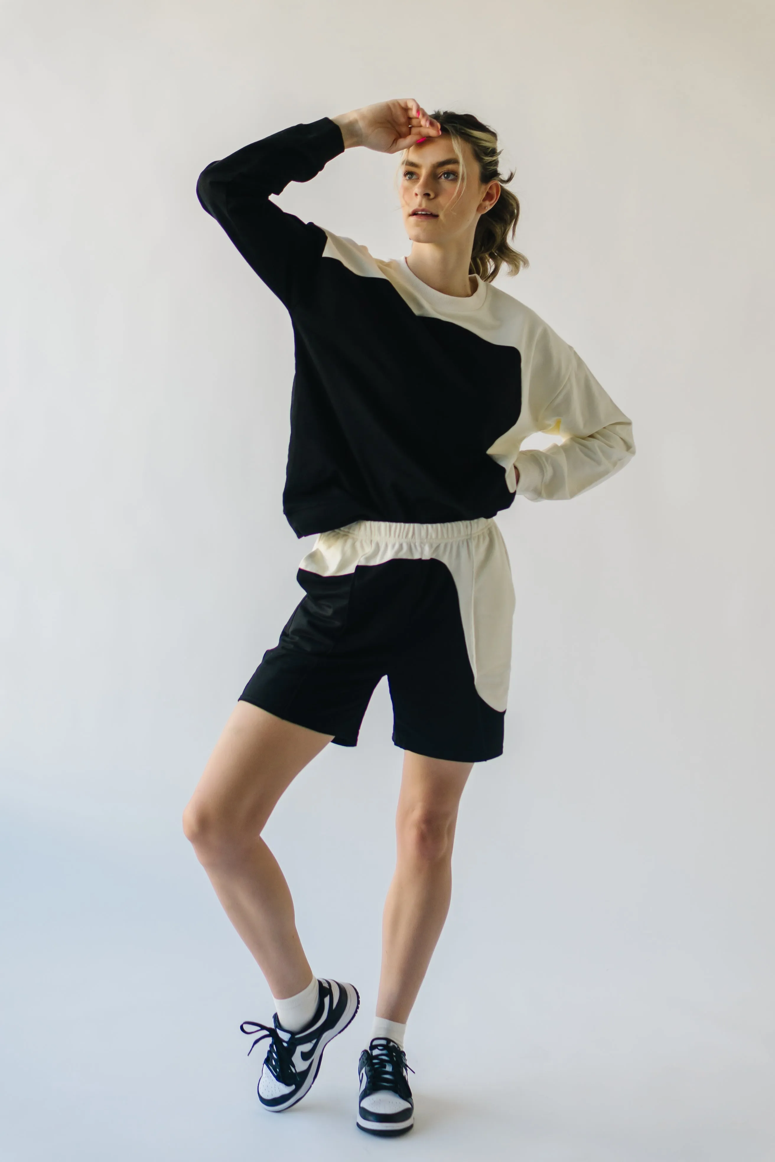 The Molly Colorblock Sweater in Black Multi