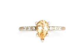 Tryst Citrine   Diamond Ring