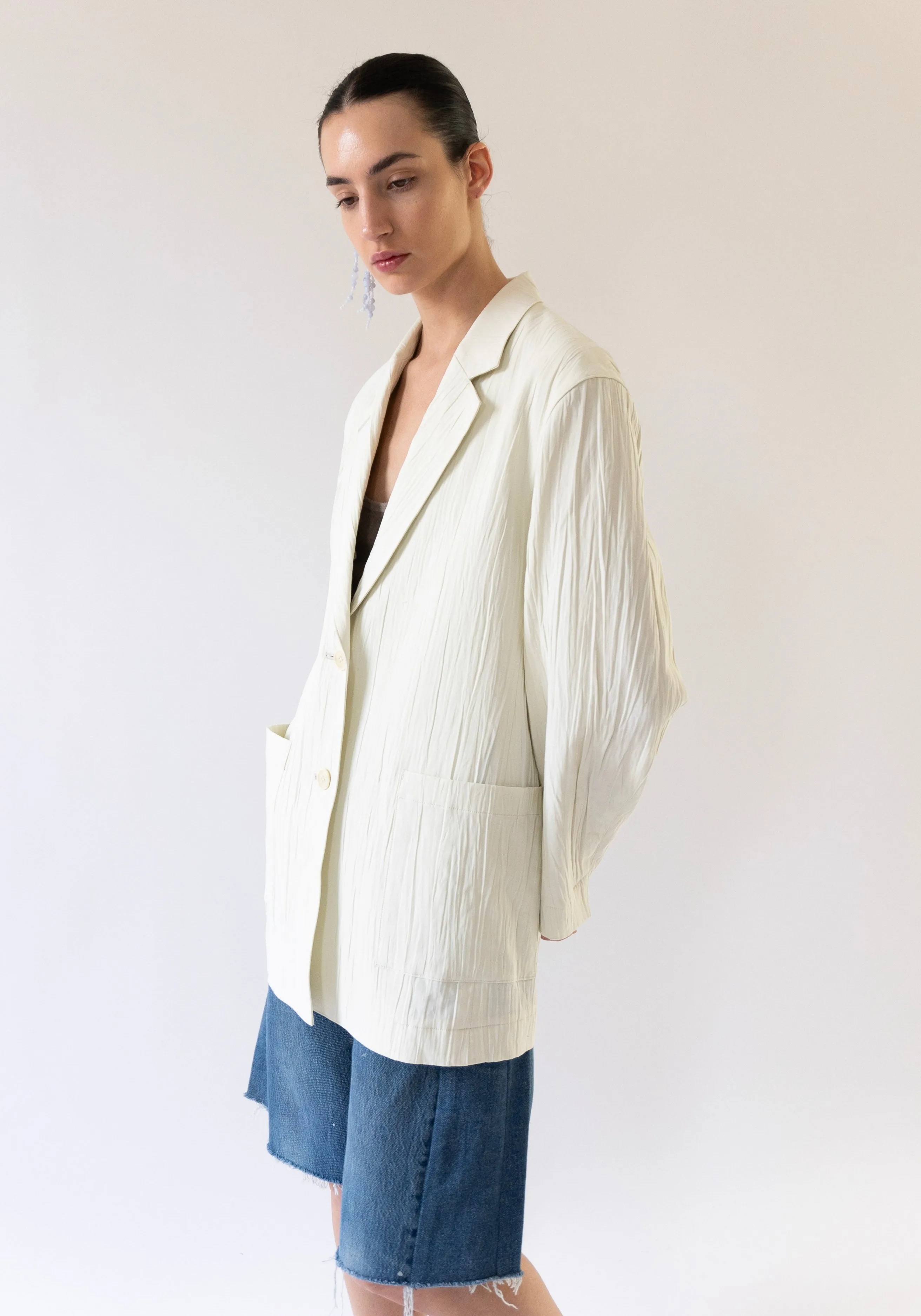 Two Button Blazer in Ivory