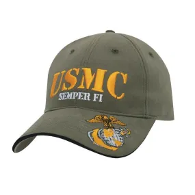 USMC Semper Fi Military Green & Gold Marine Hat