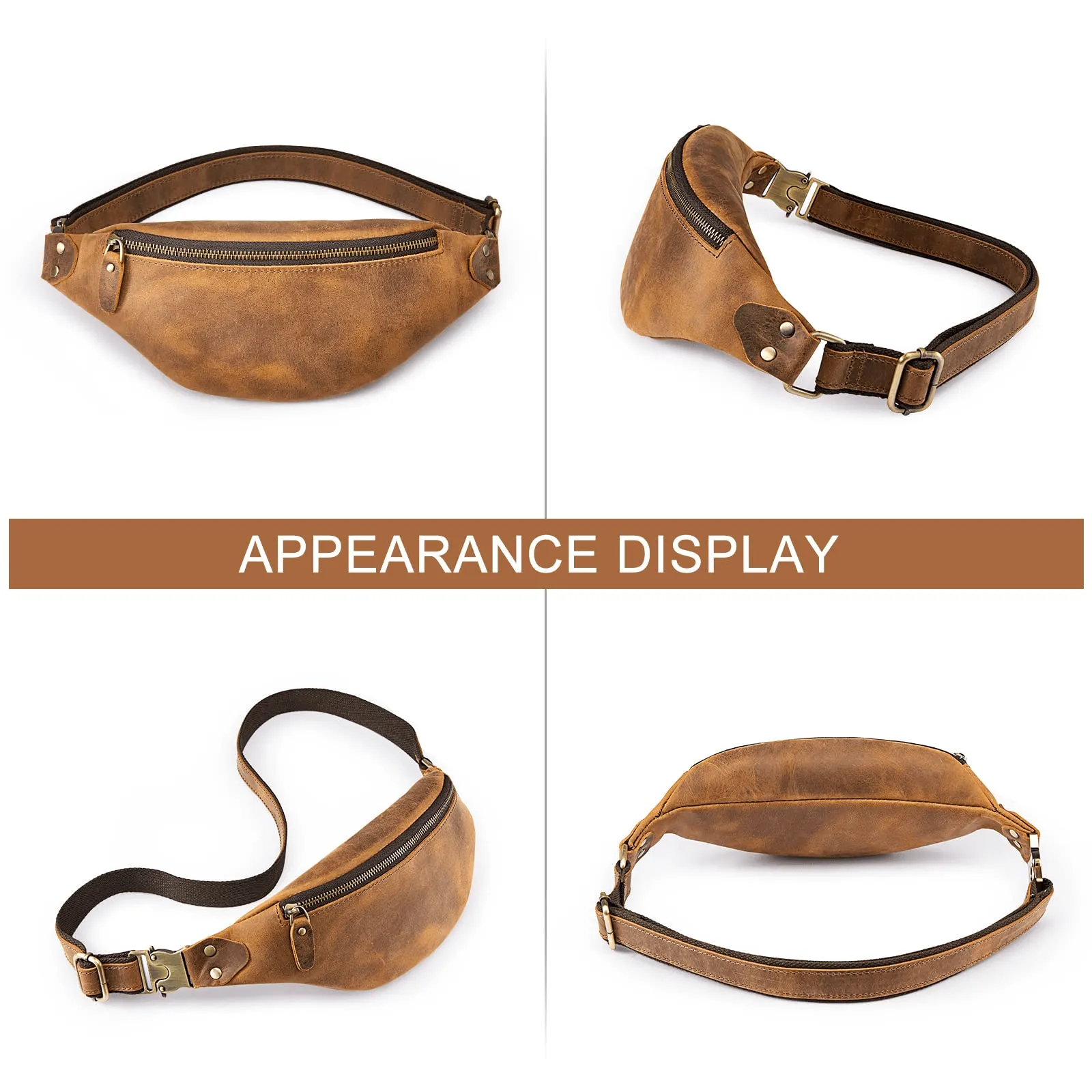 Vintage Crossbody Belt Bag For Men