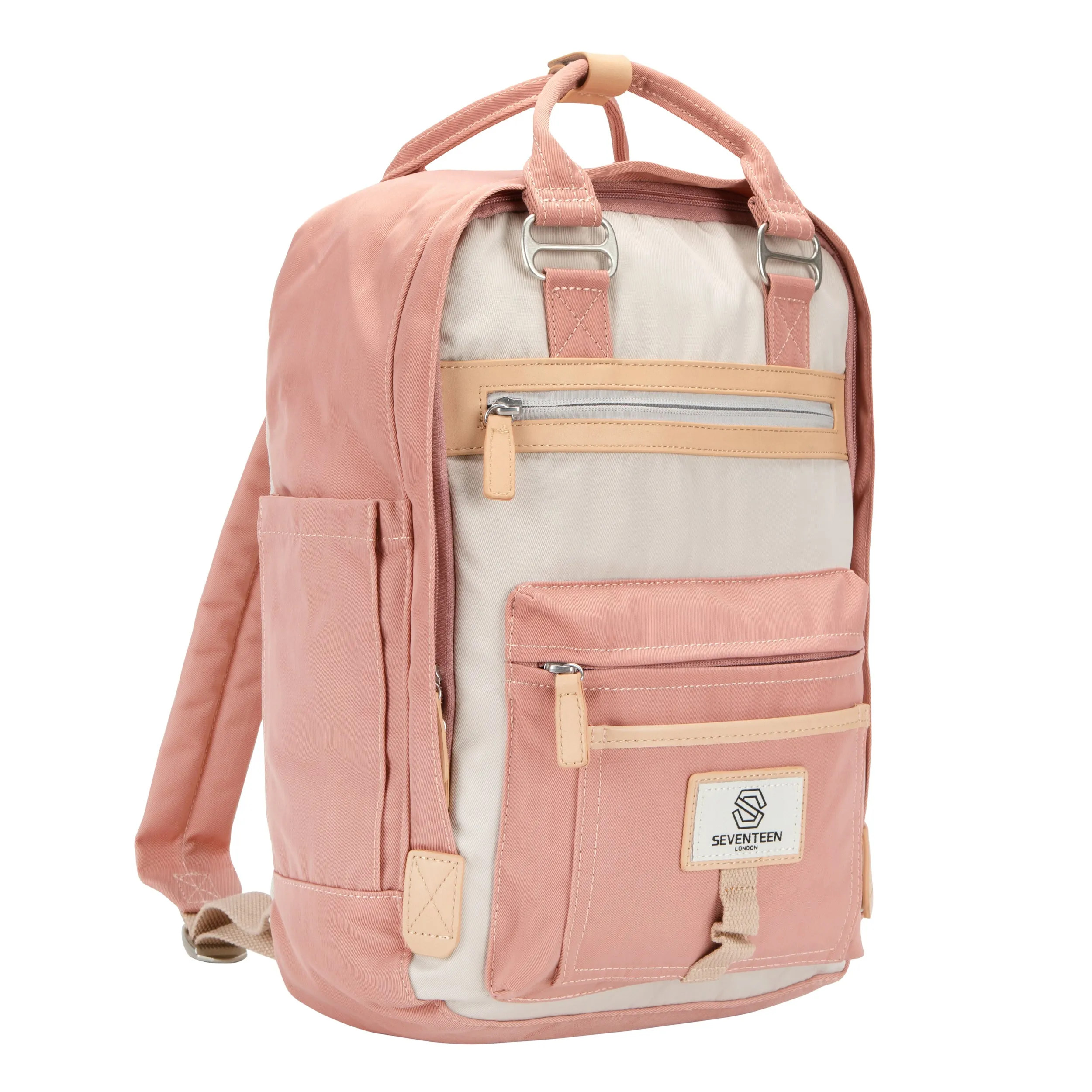 Wimbledon Backpack - Cream with Pink