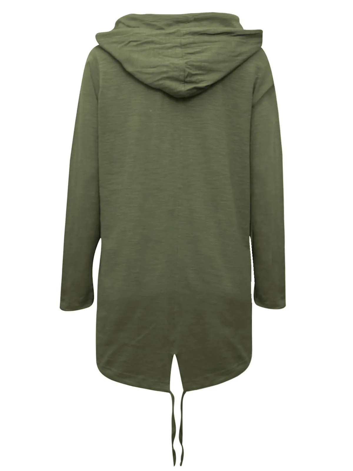 Women’s Khaki Pure Cotton Zip-Up Hoodie