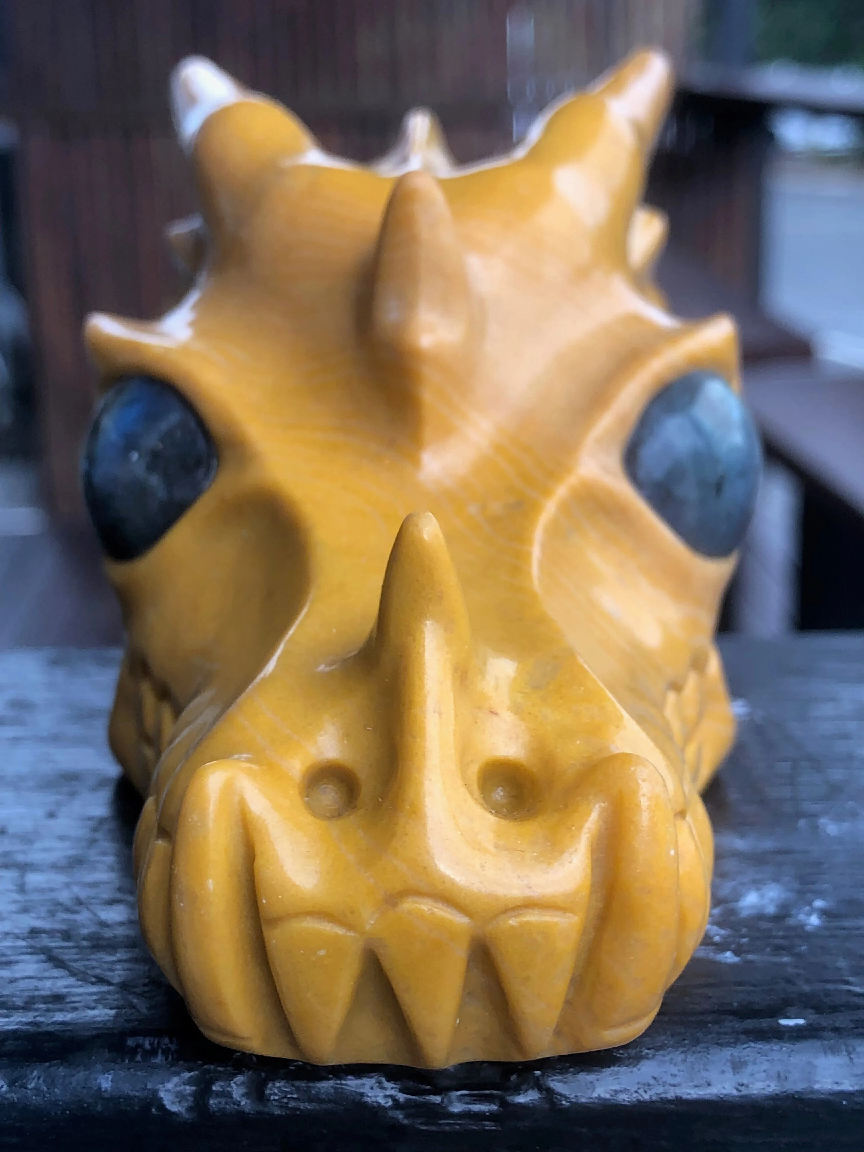 Yellow Jasper Dragon with Labradorite Eyes [1k1432]